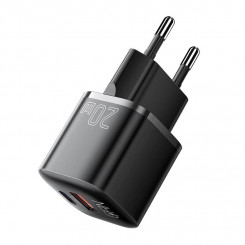 Зарядное устройство USB-C+USB-A 20 Вт Essager GaN (черное)