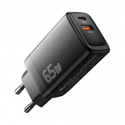 Зарядное устройство USB-C+USB-A 65 Вт Essager GaN (черное)