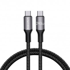 Fast Charging cable Rocoren USB-C to USB-C Retro Series 3m 240W (grey)