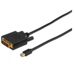 MicroConnect Mini DisplayPort 1.2 — DVI-D (24+1), двухканальный кабель, 1 м
