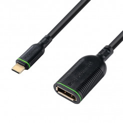 MicroConnect USB-C isane ja Displayport emane adapter, 0,2 m, must
