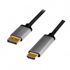 Адаптер видеокабеля LogiLink CDA0107, 2 м DisplayPort HDMI Черный, Серый