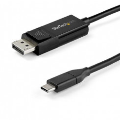 StarTech.com 6ft (2m) USB C to DisplayPort 1.4 Cable 8K 60Hz / 4K - Bidirectional DP to USB-C or USB-C to DP Reversible Video Adapter Cable -HBR3 / HDR / DSC - USB Type C / TB3 Monitor Cable (CDP2DP142MBD)