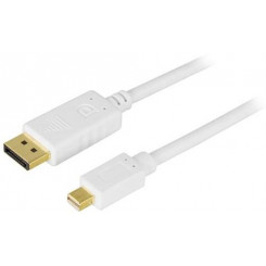 Deltaco DP-1110 DisplayPort cable 1 m mini DisplayPort White