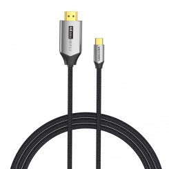 USB-C kuni HDMI 2.0 kaabli õhutus CRBBG 1,5 m, 4K 60 Hz (must)