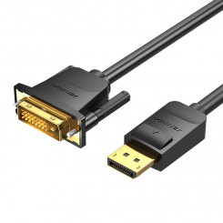 Кабель DisplayPort — DVI (24+1), 2 м Vention HAFBH 1080P, 60 Гц (черный)