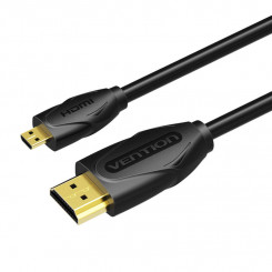 Mikro-HDMI-HDMI-kaabli tuulutusava VAA-D03-B100 1m 4K 30Hz (must)