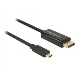 Адаптер видеокабеля DeLOCK 85255 1 м USB Type-C DisplayPort Черный