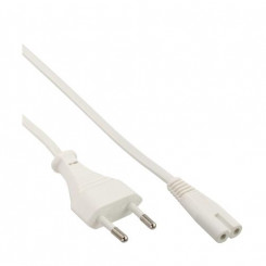 InLine power cable, Euro male  /  Euro8 male, white, 1.5m