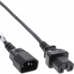 Внешний кабель питания InLine, подключение в горячем состоянии. IEC-C15/IEC-C14 прямой, 2 м