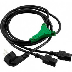 Deltaco DEL-109D power cable Black 2 m C13 coupler