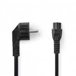 Nedis CEGP10100BK50 power cable Black 5 m Power plug type F C5 coupler