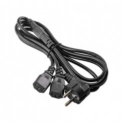 Akyga AK-PC-04A power cable Black 1.8 m CEE7 / 7 2 x C13 coupler