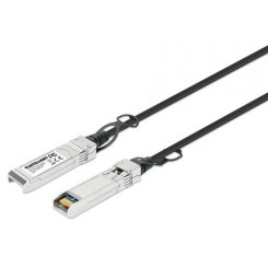 Пассивный твинаксиальный кабель ЦАП Intellinet SFP+ 10G от SFP+ до SFP+, 1 м (3 фута), соответствует требованиям MSA для максимальной совместимости, медный кабель прямого подключения, AWG 30, черный