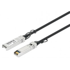 Пассивный твинаксиальный кабель ЦАП Intellinet SFP+ 10G от SFP+ до SFP+, 5 м (14 футов), HPE-совместимый, медный с прямым подключением, AWG 24, черный