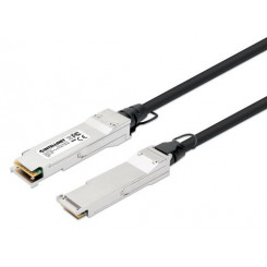 Пассивный твинаксиальный кабель ЦАП Intellinet QSFP+ 40G от QSFP+ до QSFP+, 1 м (3 фута), соответствует требованиям MSA для максимальной совместимости, медный кабель прямого подключения, AWG 30, черный