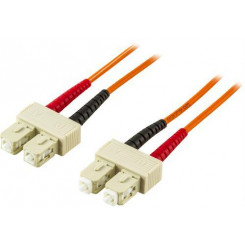 Deltaco FB-51 fibre optic cable 1 m 2x SC OM1 Orange