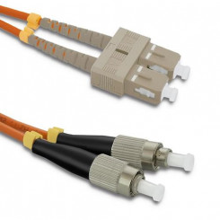 Qoltec 54047 fibre optic cable 1 m SC FC OM2 Orange