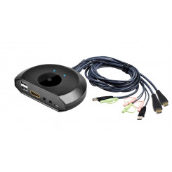 MicroConnect HDMI, аудио и USB KVM-переключатель 2 порта
