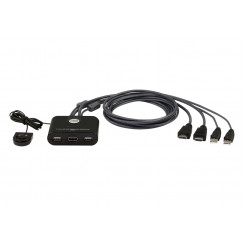 Aten 2-портовый USB-кабель FHD HDMI KVM-переключатель