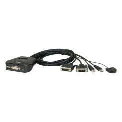 Ateni 2-pordiline USB DVI kaabel KVM lüliti kaugpordi pordi valijaga Aten kaugpordi valija 2 pordiga USB DVI kaabel KVM lüliti kaugpordi pordi valijaga