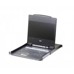 Aten USB DVI WideScreen Full HD LCD Console with USB, US Keyboard layout