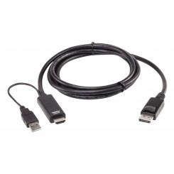 Aten 2L-7D02HDP True 4K 1.8M HDMI to DisplayPort Cable Aten True 4K 1.8M HDMI to DisplayPort Cable 2L-7D02HDP