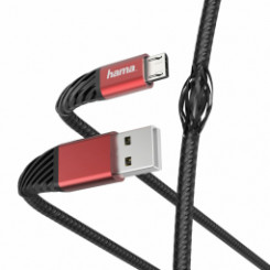 Hama Extreme USB Male – Micro-USB isane, 1,5 m must