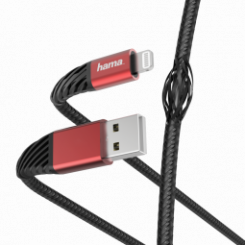 Hama Extreme USB-A kuni Lightning, 1,5 m must