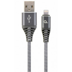 Gembird 8-pin Male - USB Male Premium Cotton Braided Space Grey 2m