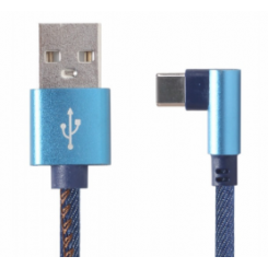 Gembird USB-папа — USB-папа Type-C, 1 м, синий