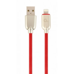 Gembird USB Male - Lightning Male Премиум-каучук 1м Красный