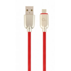 Gembird USB Male - Micro USB Male Premium rubber 1m Red