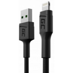 Green Cell GC PowerStream Быстрая зарядка USB-A, штекерный кабель Lightning, 30 см