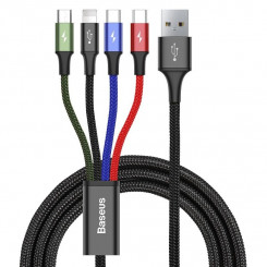 Кабель USB Baseus Fast 4w1 2xUSB-C/Lightning/Micro 3,5А 1,2м (черный)