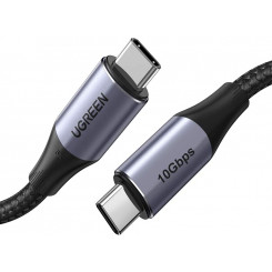Кабель USB-C 3.1 Gen.2 UGREEN US355, 5А, 100Вт, 4К, 10Гбит/с, 1м (черный)