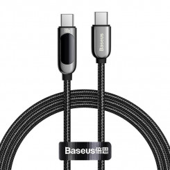 Kabel USB-C või USB-C Baseus ekraan, toiteallikas, 100 W, 1 m (Czarny)