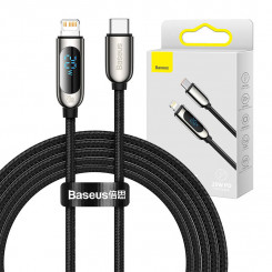 Kabel USB-C do Lightning Baseus ekraan, PD, 20W, 2m (Czarny)