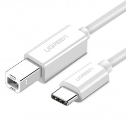 Кабель USB 2.0 CB UGREEN US241 для принтера 1м (белый)
