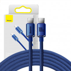 Baseus Crystal Shine USB-C to USB-C cable, 100W, 2m (blue)