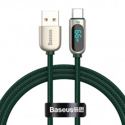 Кабель Baseus Display USB — USB-C, 66 Вт, 1 м (зеленый)