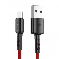 Vipfan X02 Кабель USB-Micro USB, 3А, 1,8м (красный)