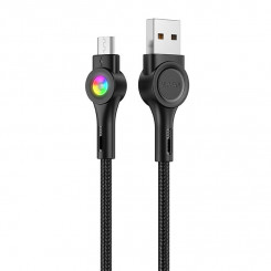 Vipfan Colorful X08 USB-mikro-USB-kaabel, 3A, 1,2 m (must)