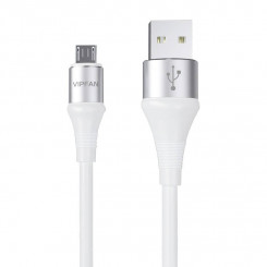 Vipfan Colorful X09 USB to Micro USB Cable, 3A, 1.2m (white)