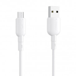 Vipfan Colorful X11 USB to Micro USB cable, 3A, 1m (white)