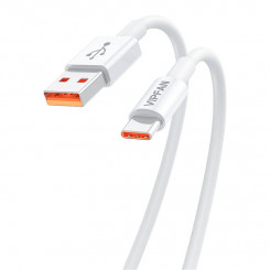 Vipfan X17 USB-USB-C kaabel, 6A, 1,2 m (valge)