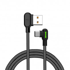 Mcdodo CA-5280 LED angled USB to USB-C cable, 1.2m (black)