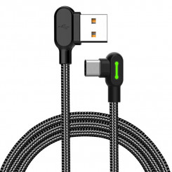 Mcdodo CA-5280 LED угловой кабель USB-USB-C, 1,8 м (черный)