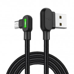 USB-mikro-USB-kaabel, nurga all Mcdodo CA-5280 LED, 1,2 m (must)
