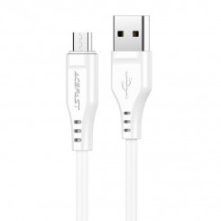 USB-A-mikro-USB-kaabel Acefast C3-09 1,2 m, 60 W (valge)